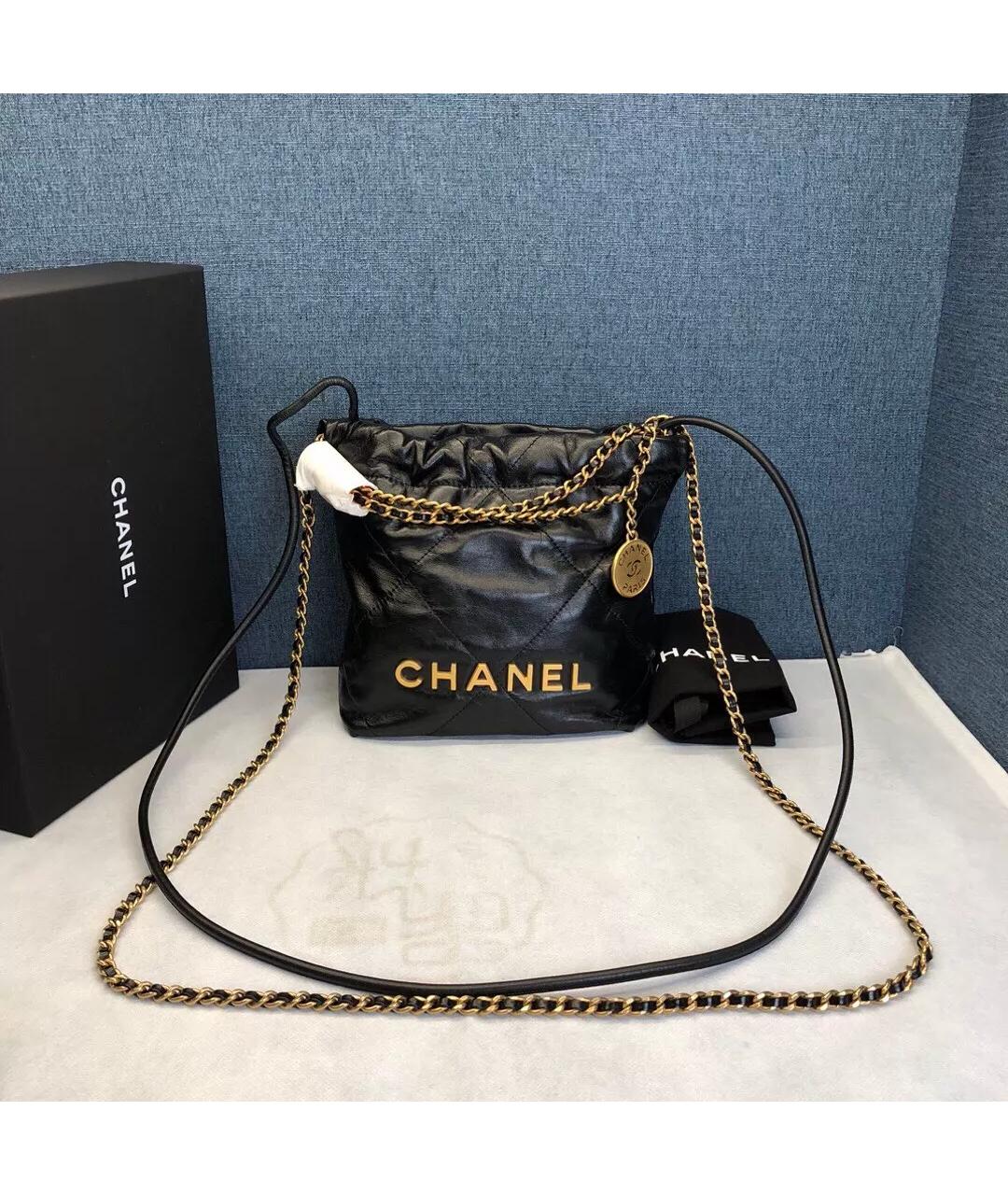 CHANEL Черная кожаная сумка через плечо, фото 8