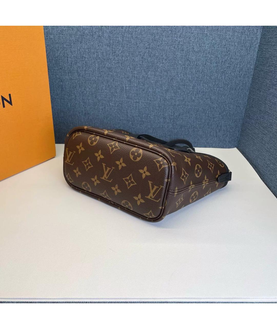 LOUIS VUITTON Коричневая кожаная сумка тоут, фото 5