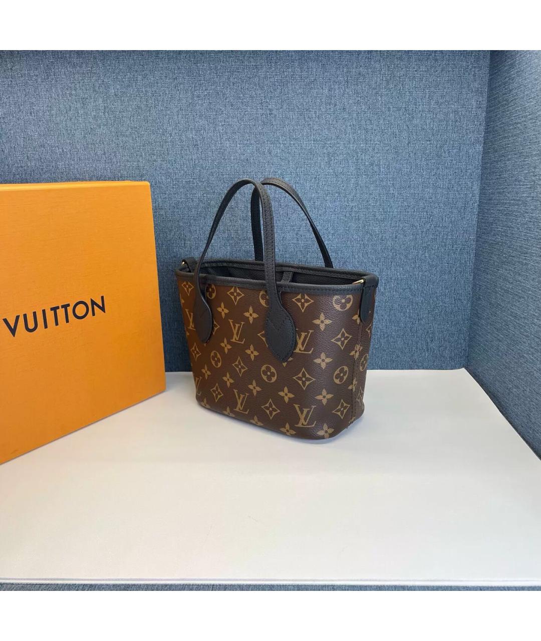 LOUIS VUITTON Коричневая кожаная сумка тоут, фото 2