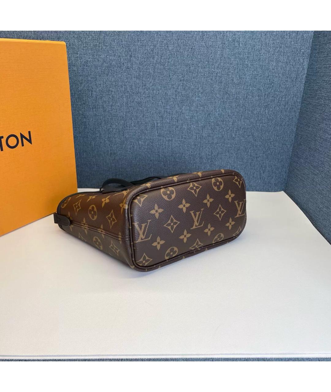 LOUIS VUITTON Коричневая кожаная сумка тоут, фото 4