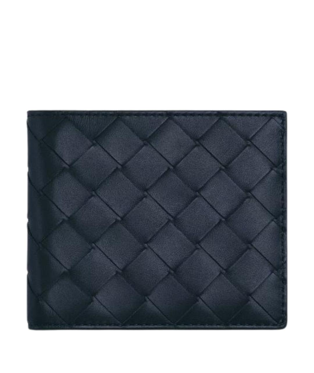 BOTTEGA VENETA Синий кожаный кошелек, фото 1