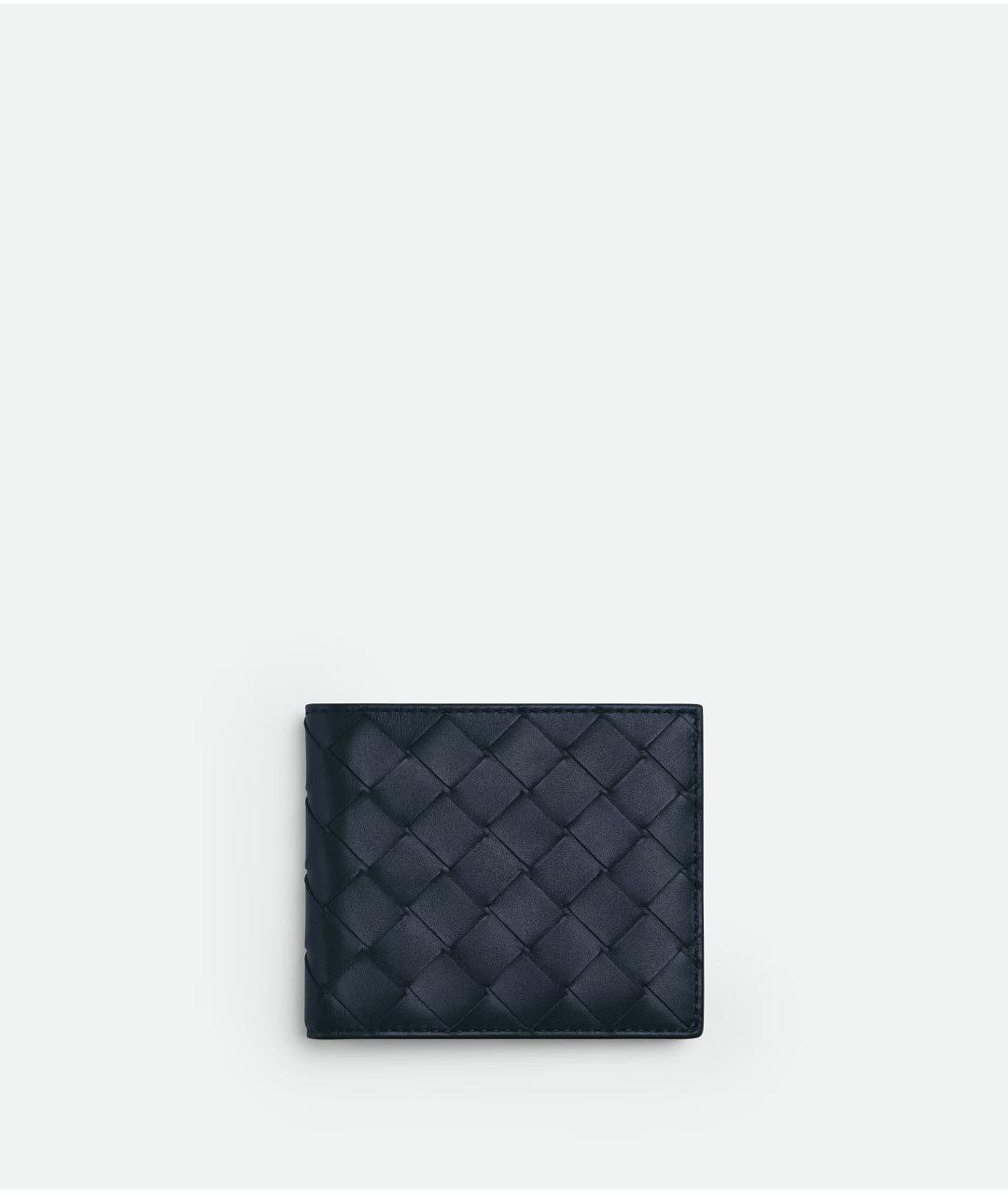 BOTTEGA VENETA Синий кожаный кошелек, фото 4