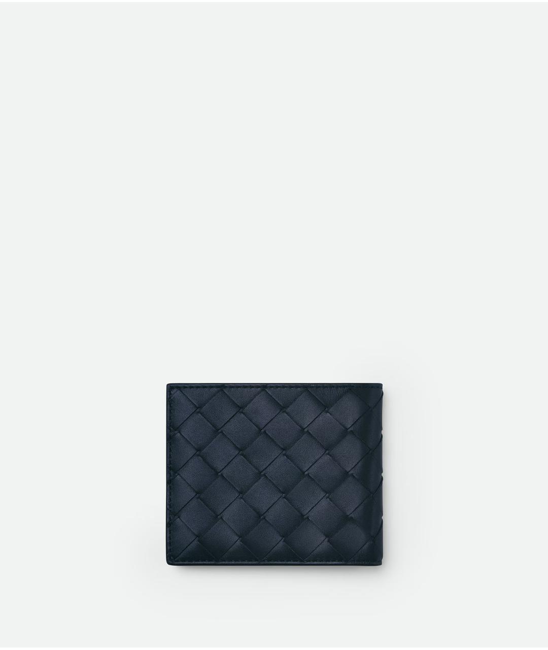 BOTTEGA VENETA Синий кожаный кошелек, фото 3