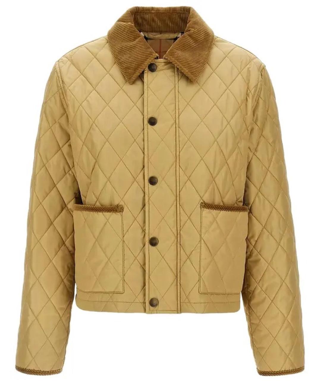 BURBERRY Бежевая полиамидовая куртка, фото 1