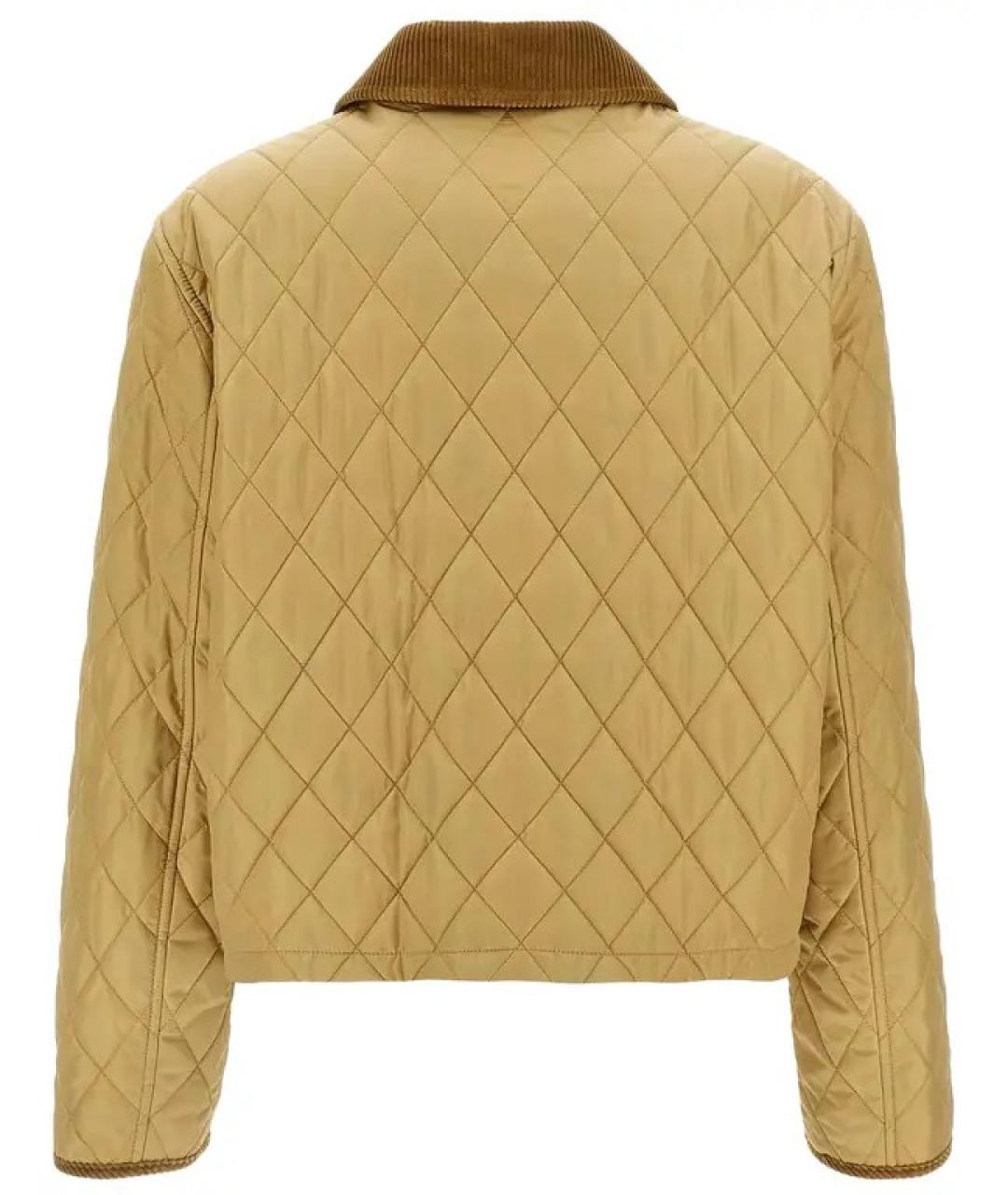 BURBERRY Бежевая полиамидовая куртка, фото 2