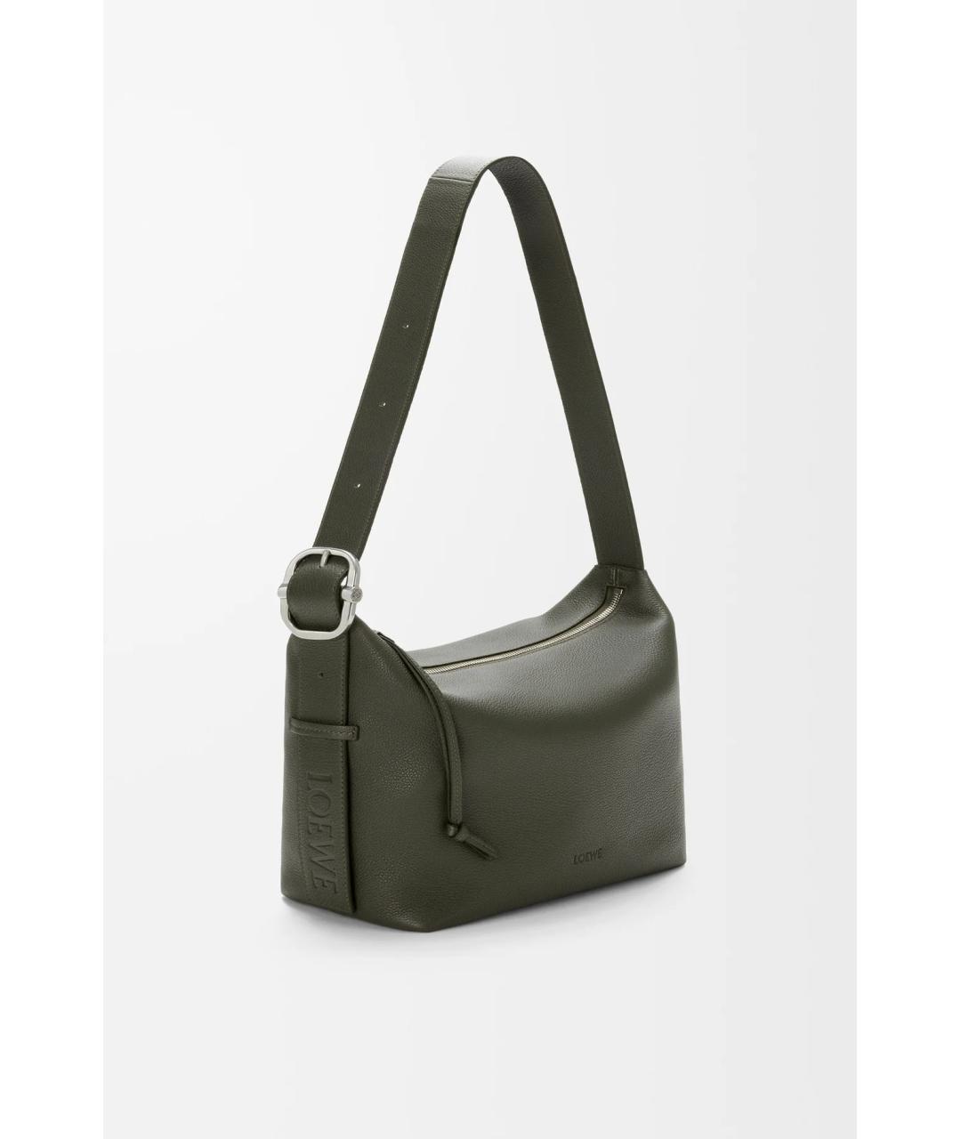 LOEWE Зеленая кожаная сумка на плечо, фото 4