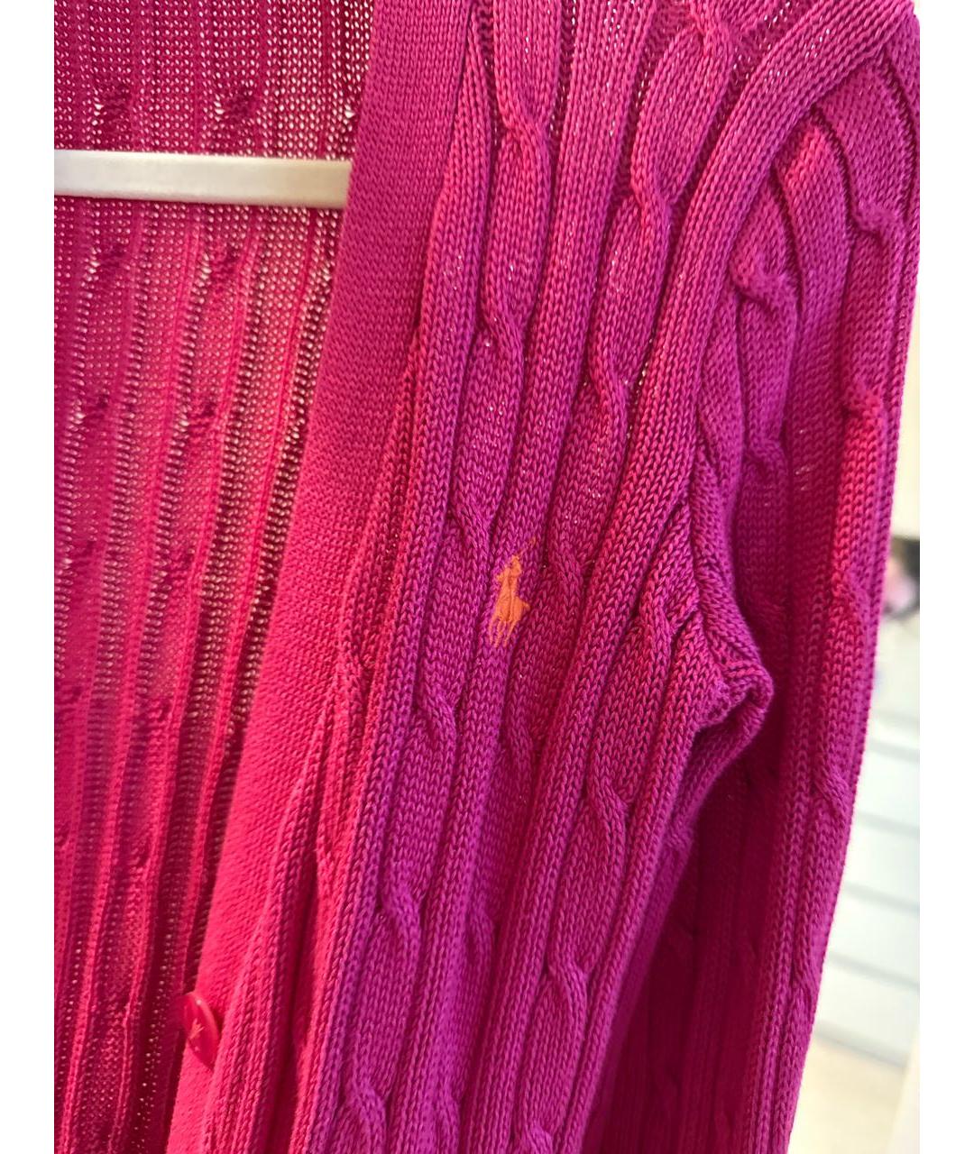 RALPH LAUREN Фуксия хлопковый кардиган, фото 5
