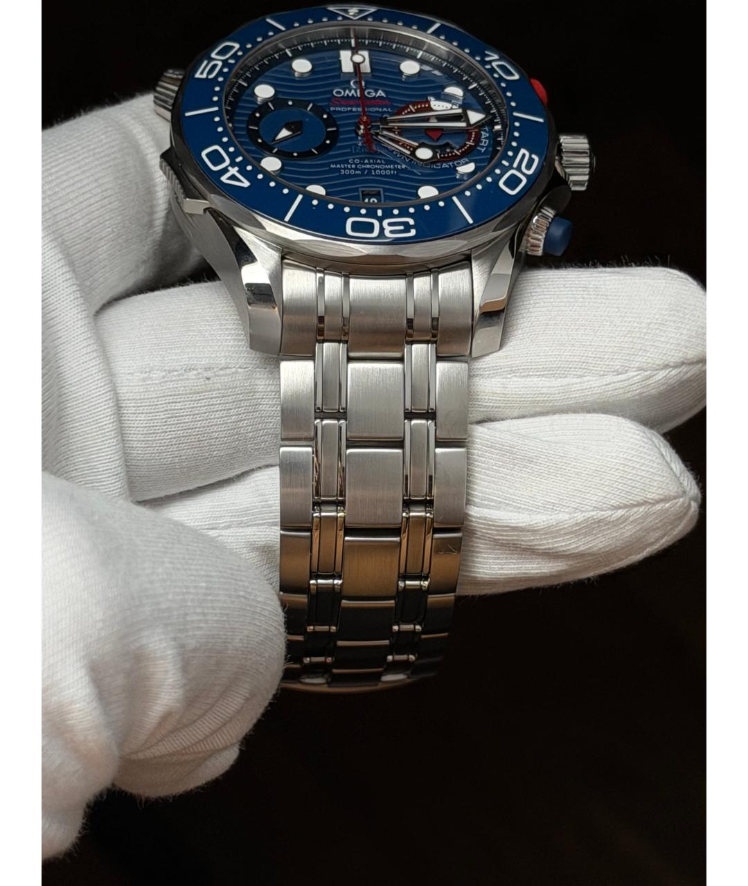 OMEGA Темно-синие часы, фото 6