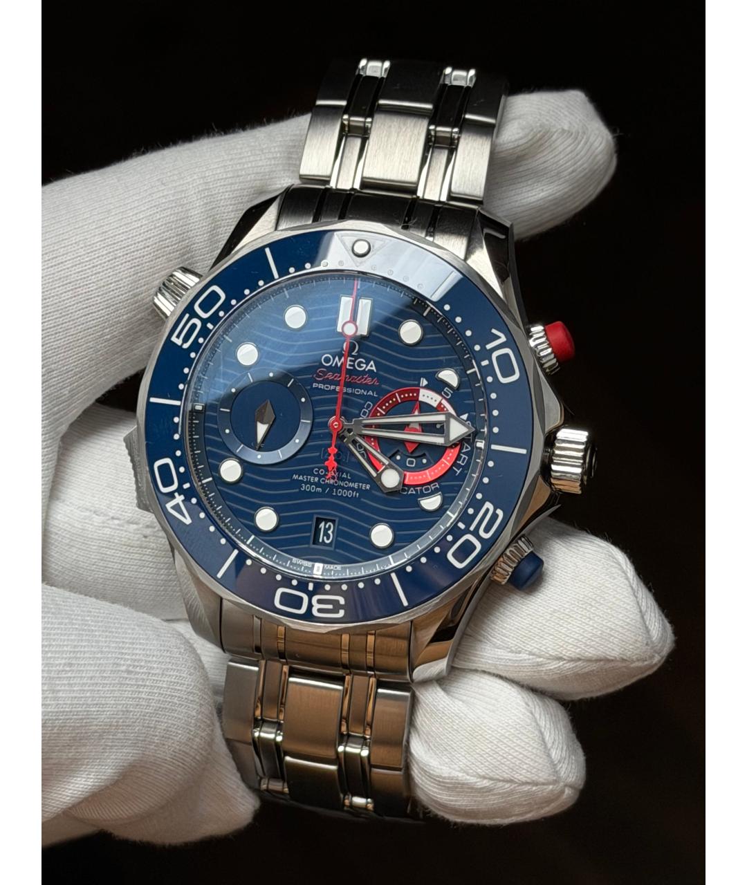 OMEGA Темно-синие часы, фото 3