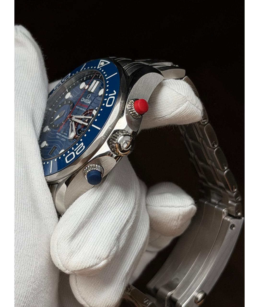 OMEGA Темно-синие часы, фото 4
