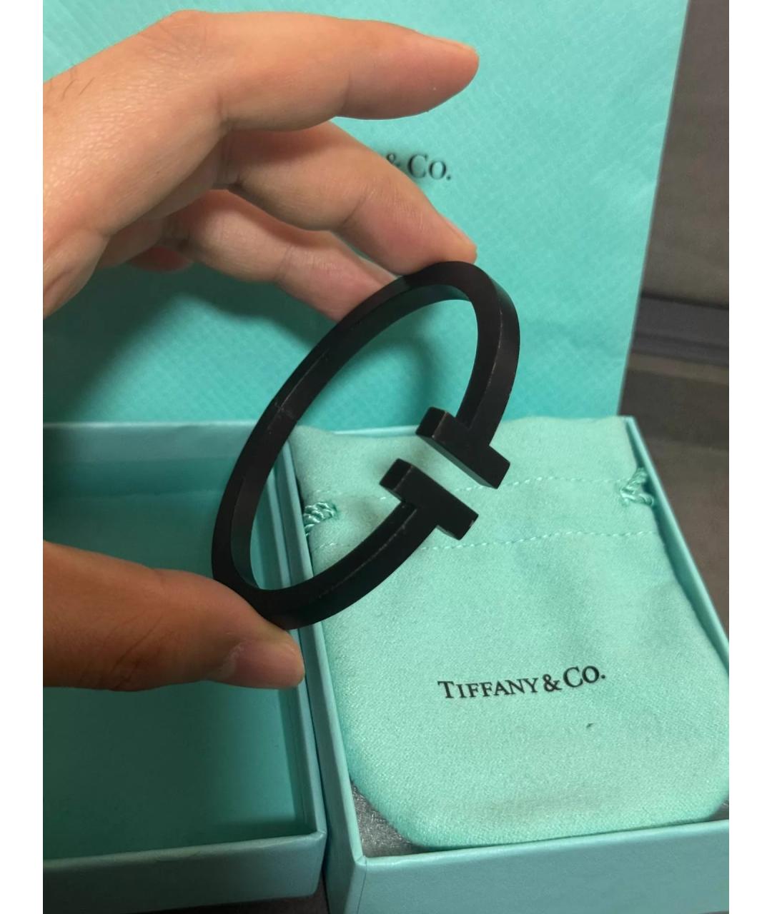 TIFFANY&CO Черный металлический браслет, фото 3