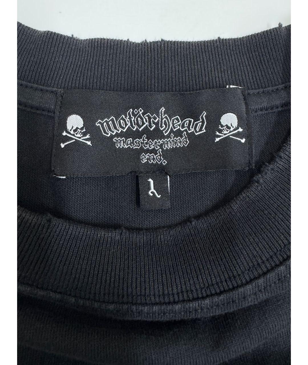 MASTERMIND WORLD Антрацитовая хлопковая футболка, фото 3