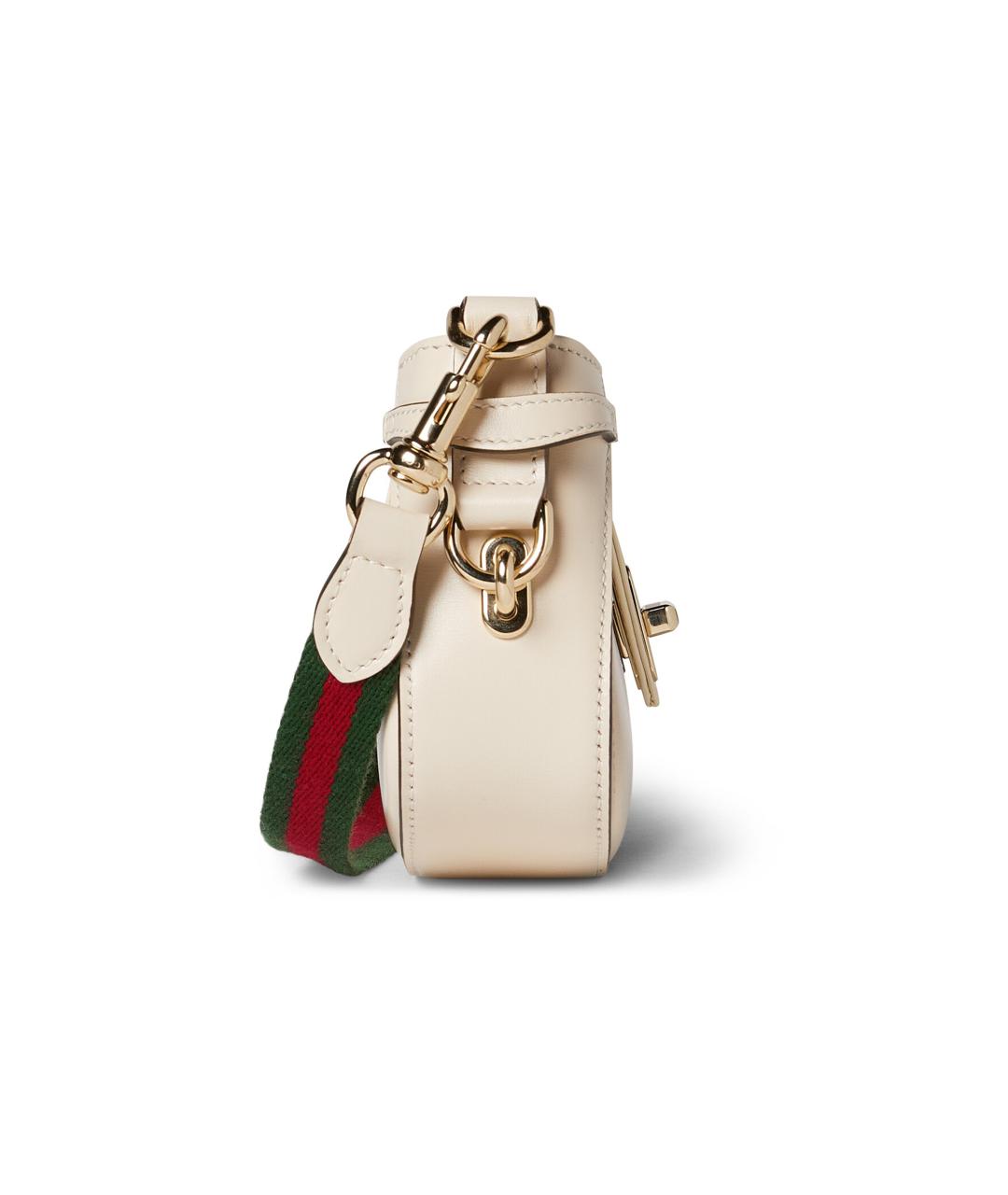 GUCCI Бежевая кожаная сумка через плечо, фото 3