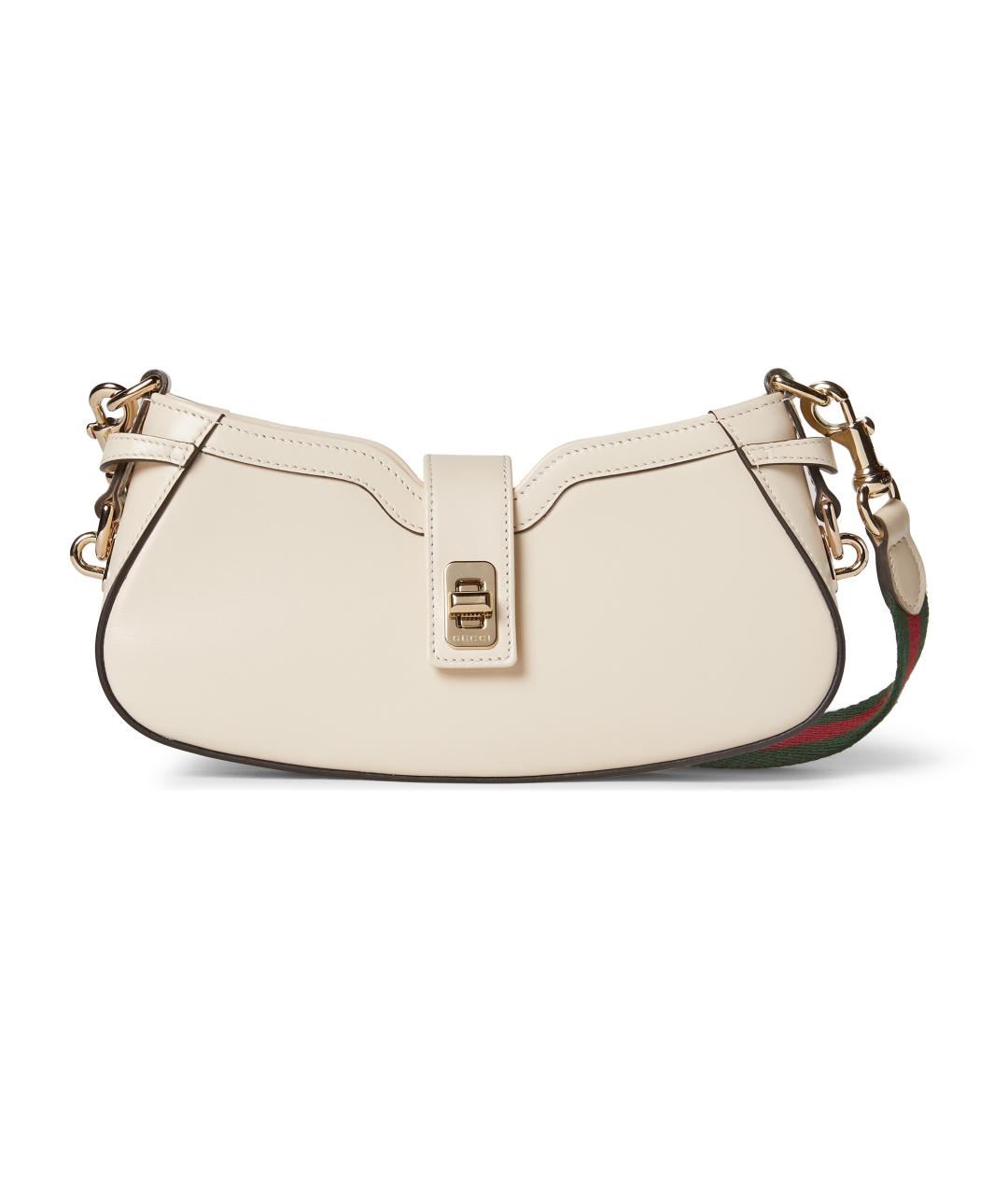 GUCCI Бежевая кожаная сумка через плечо, фото 1