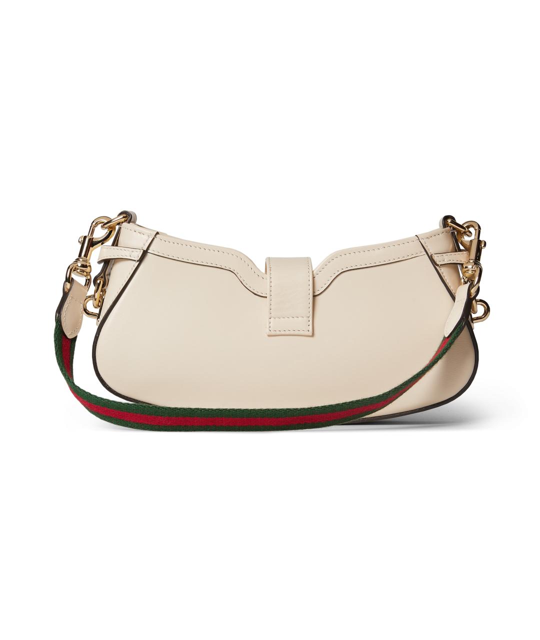 GUCCI Бежевая кожаная сумка через плечо, фото 4