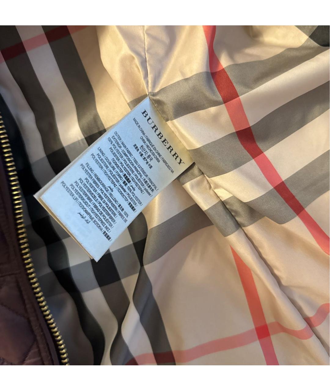 BURBERRY Фиолетовый полиэстеровый жилет, фото 5