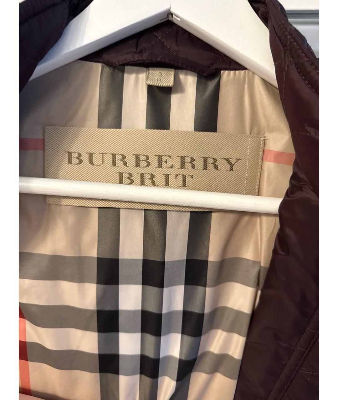 BURBERRY Фиолетовый полиэстеровый жилет, фото 3