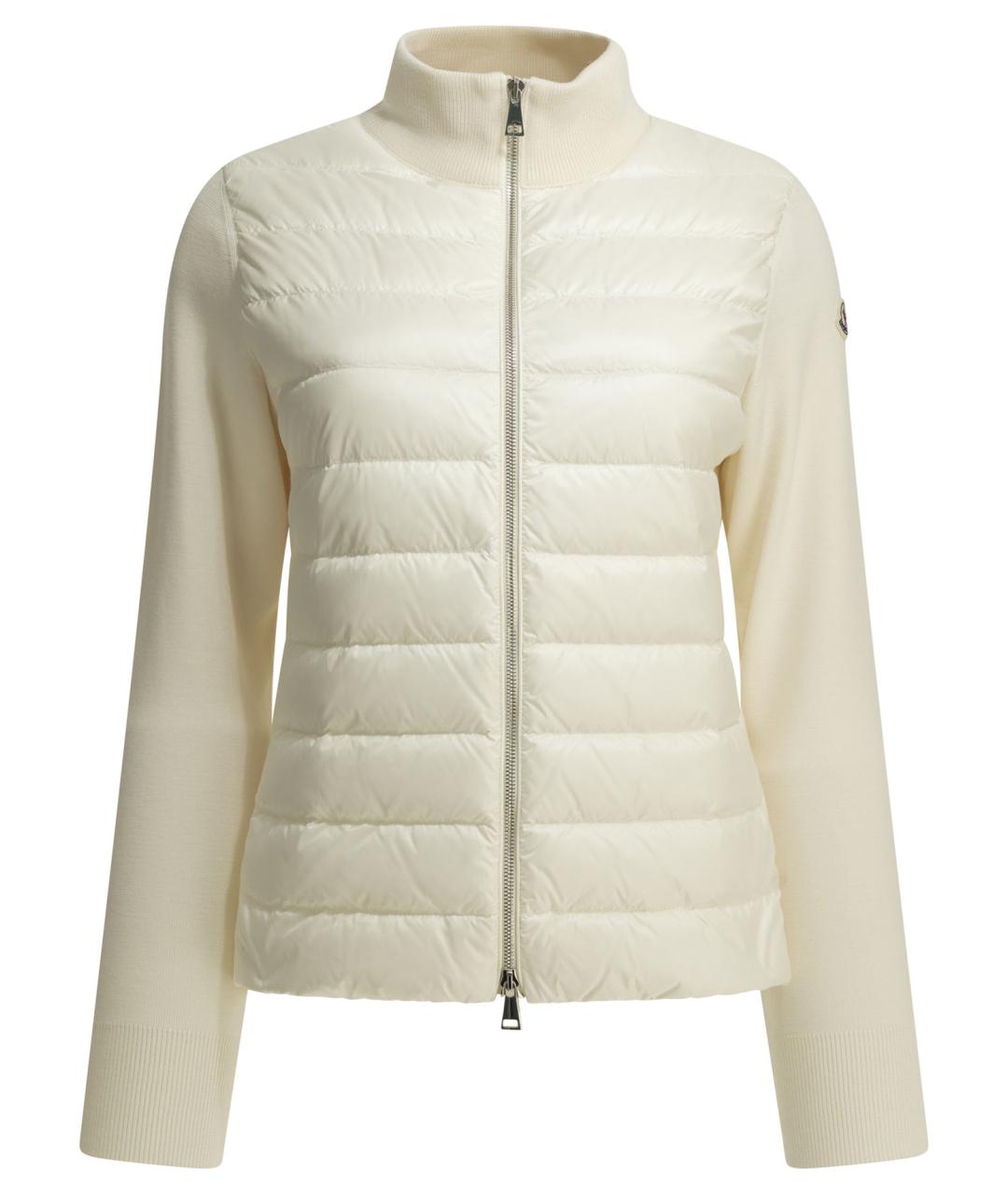MONCLER Белый шерстяной кардиган, фото 1
