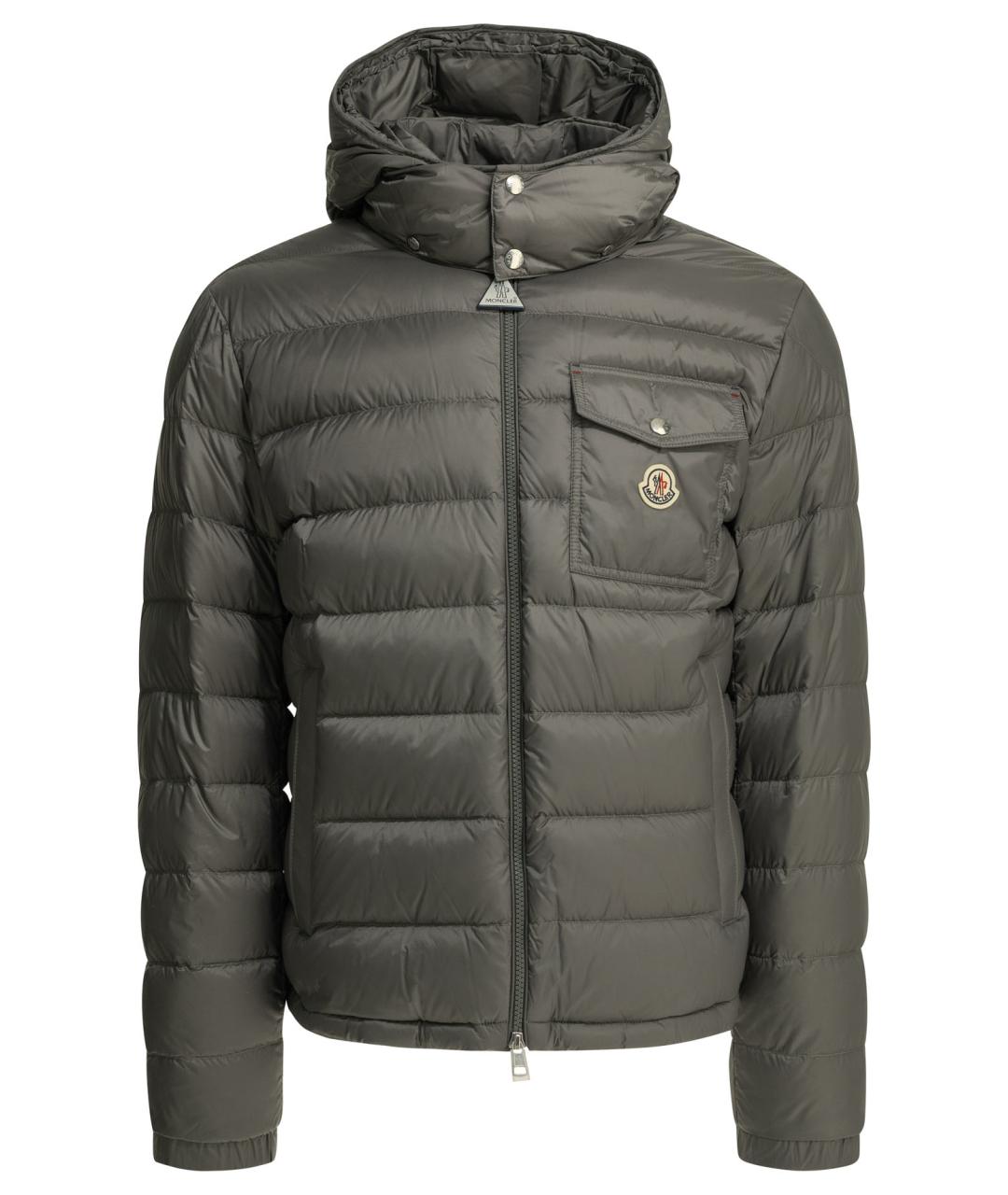 MONCLER Серая полиамидовая куртка, фото 1