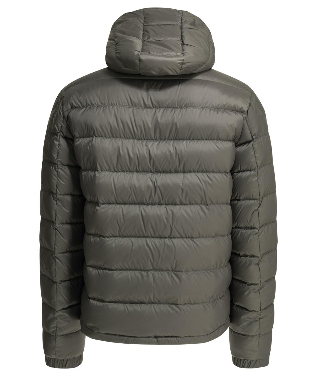 MONCLER Серая полиамидовая куртка, фото 2