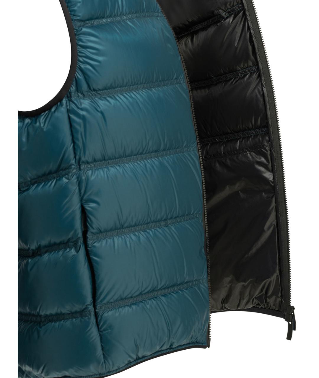 MONCLER Бирюзовый полиамидовый жилет, фото 4