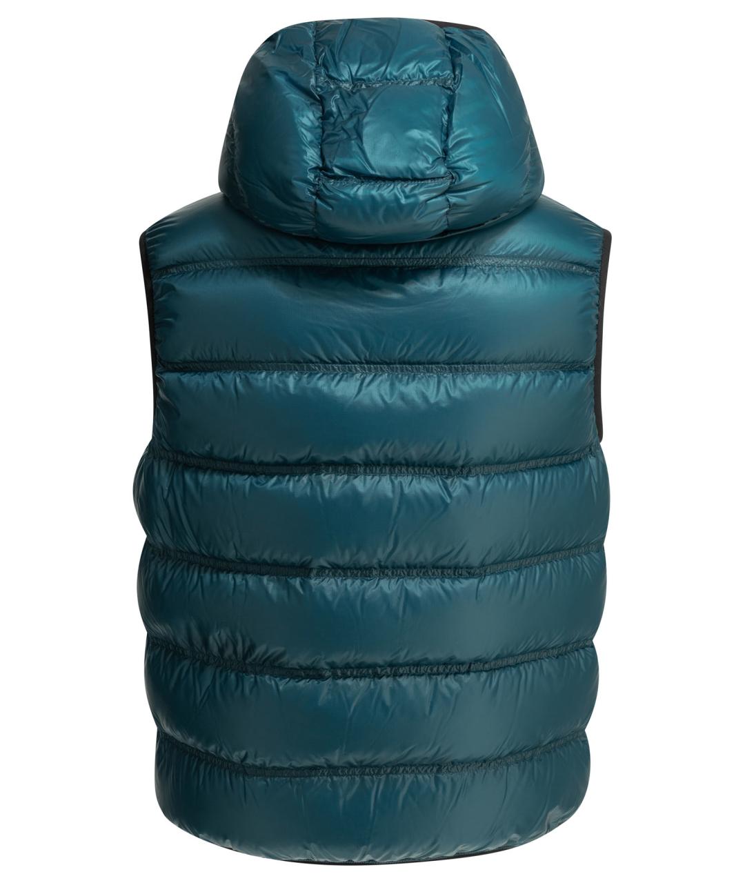 MONCLER Бирюзовый полиамидовый жилет, фото 2