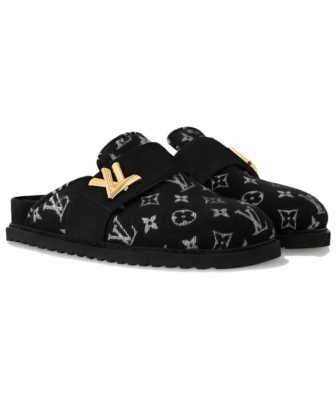LOUIS VUITTON Черные мюли, фото 3