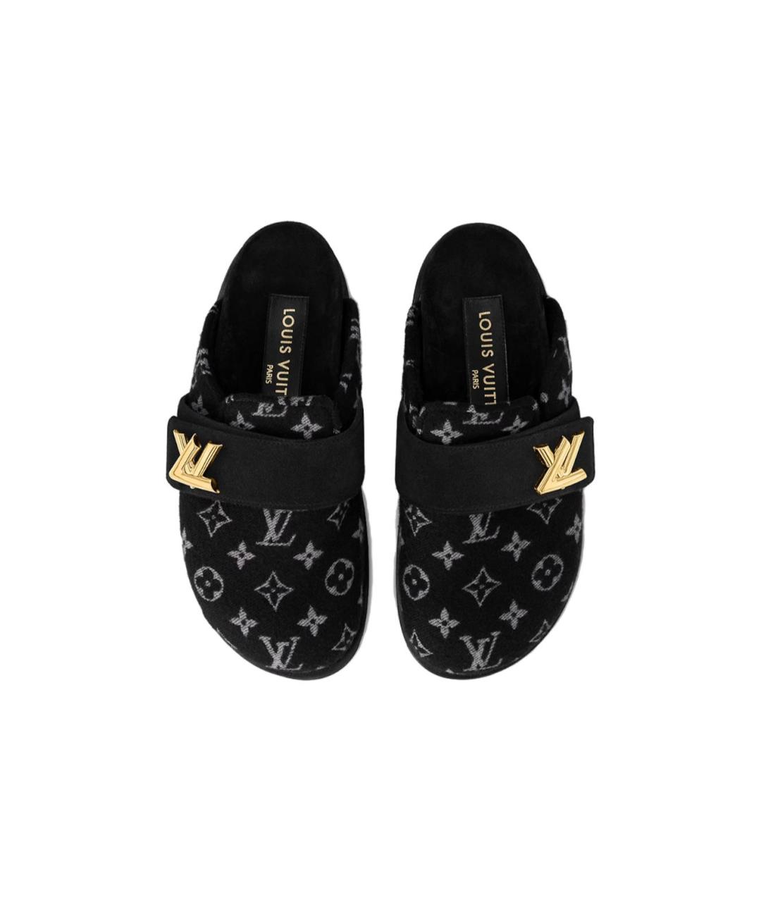 LOUIS VUITTON Черные мюли, фото 4