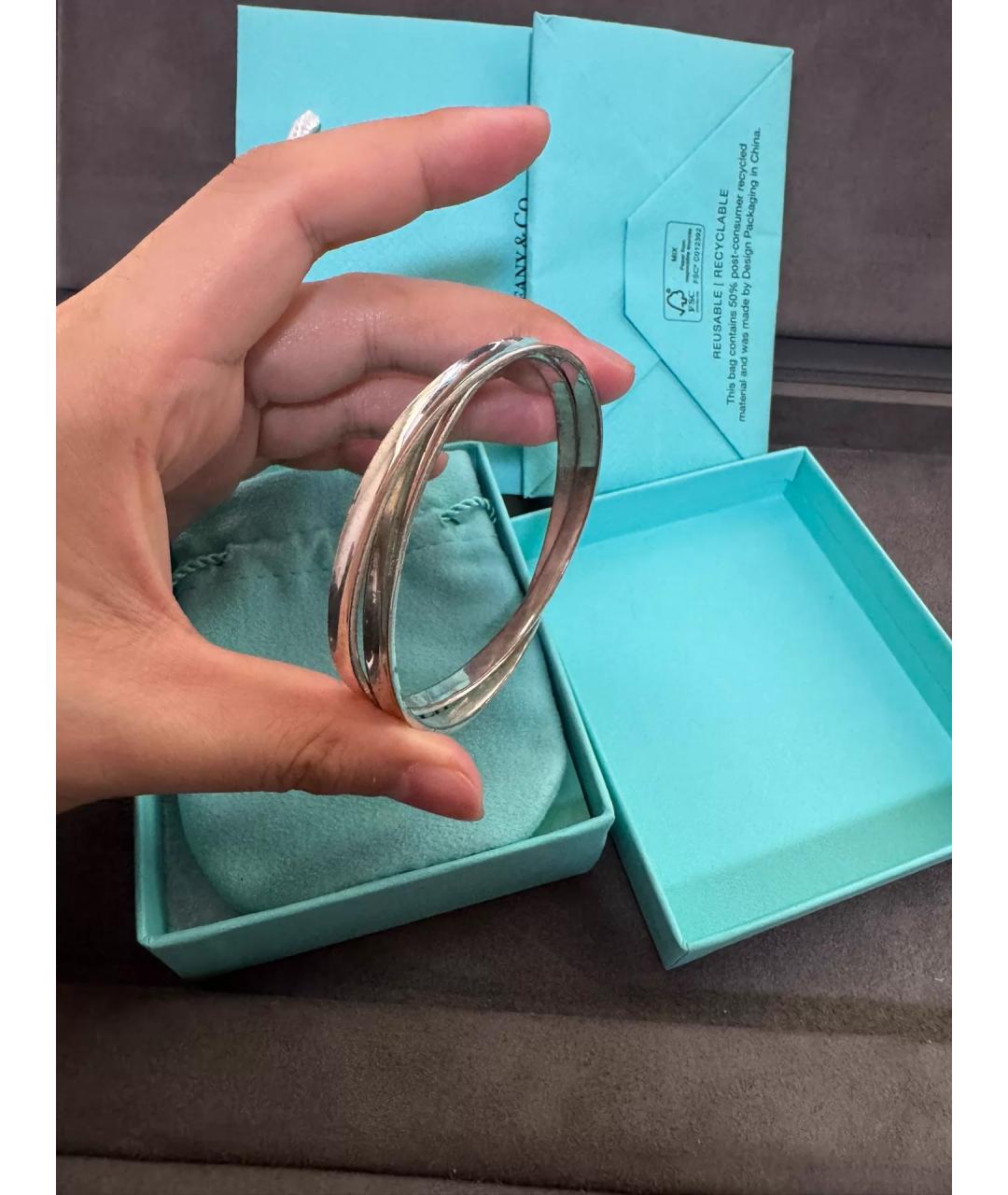 TIFFANY&CO Серебряный серебряный браслет, фото 6