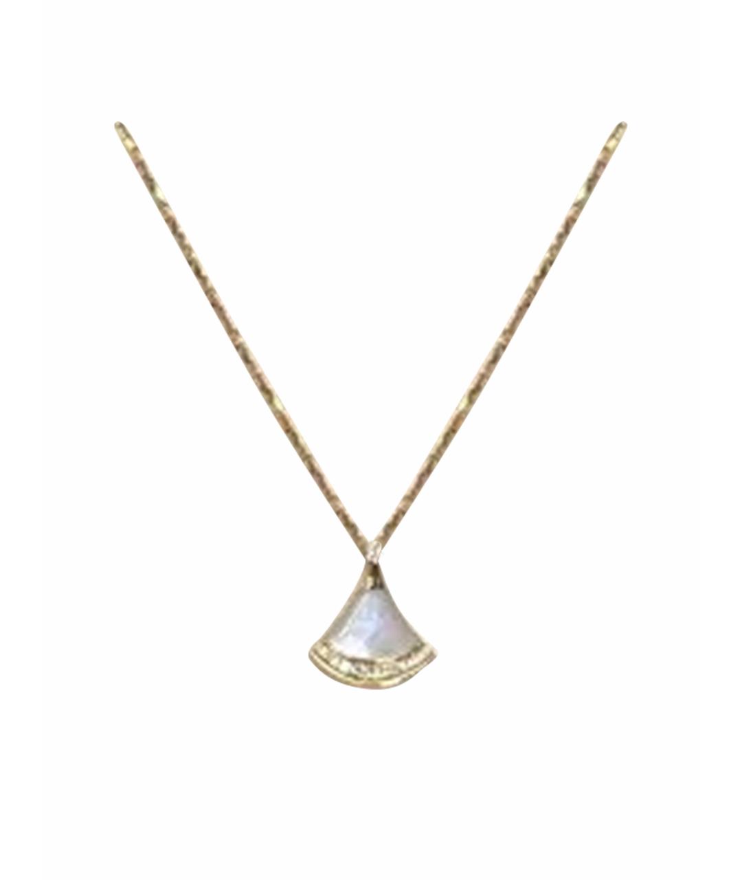 BVLGARI Белое колье из розового золота, фото 1