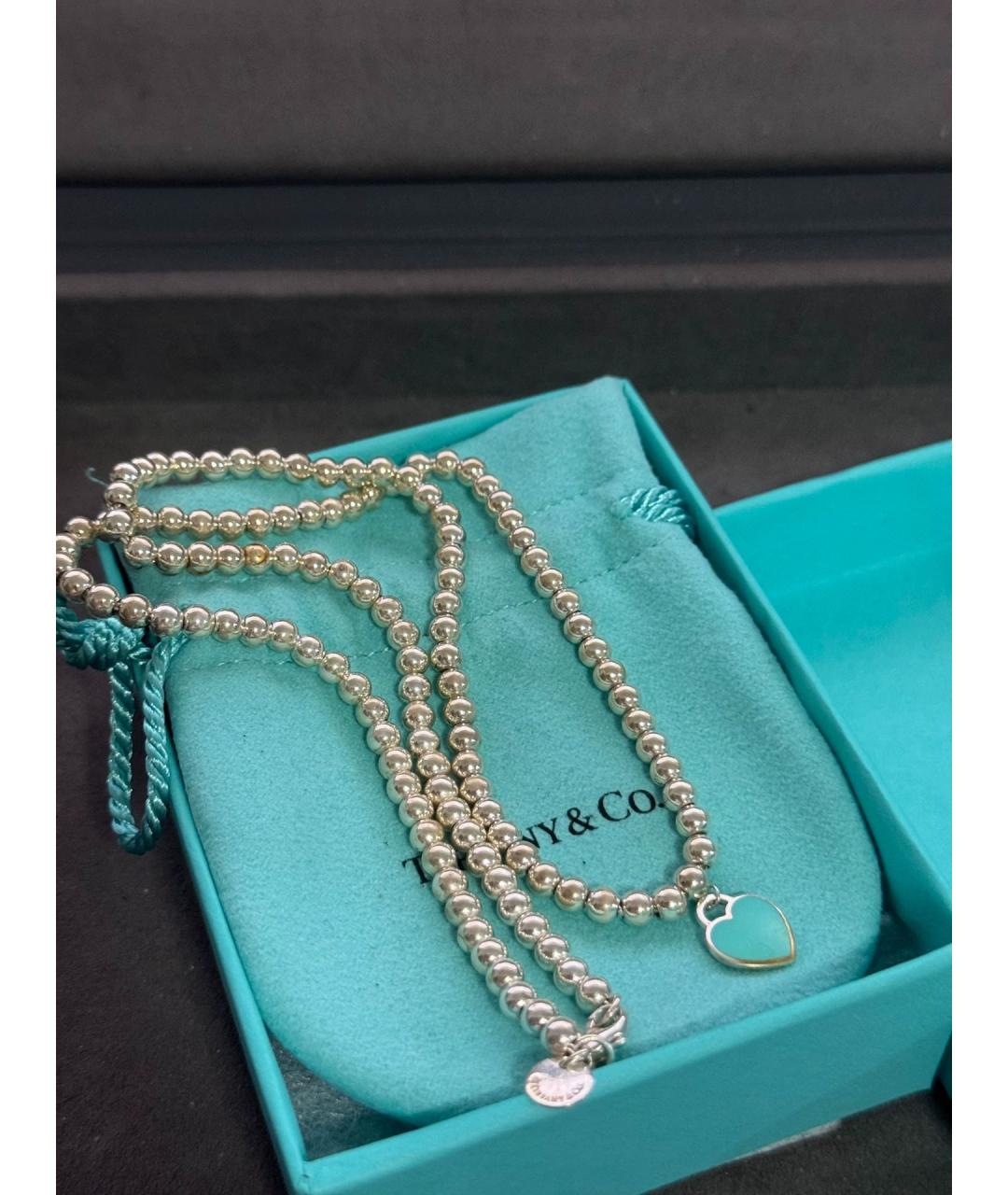 TIFFANY&CO Голубой серебряный кулон, фото 9