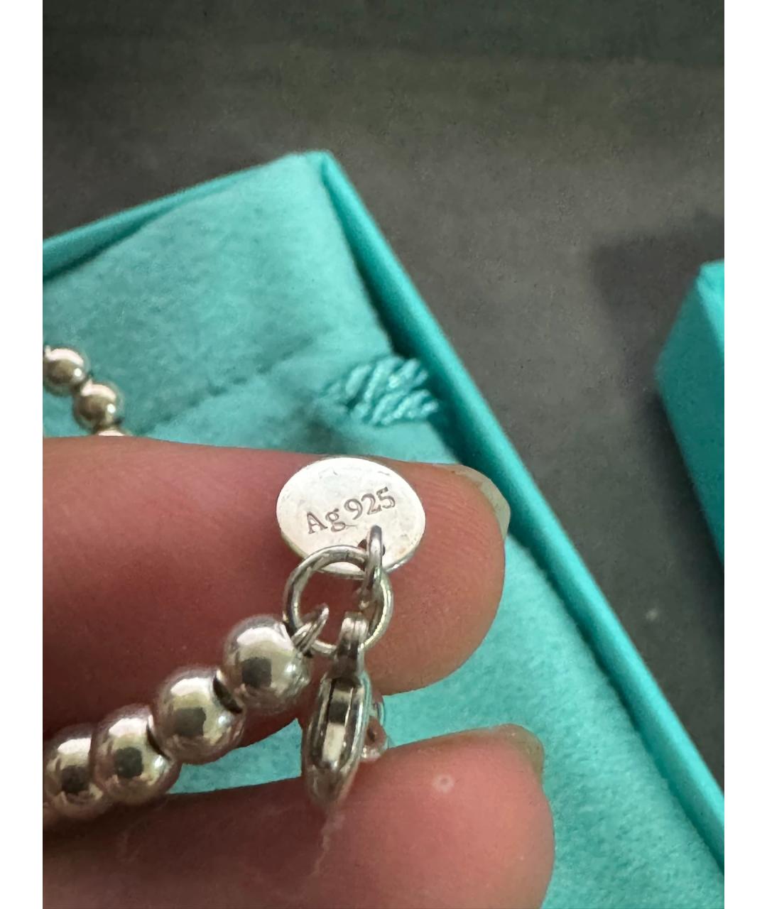 TIFFANY&CO Голубой серебряный кулон, фото 5