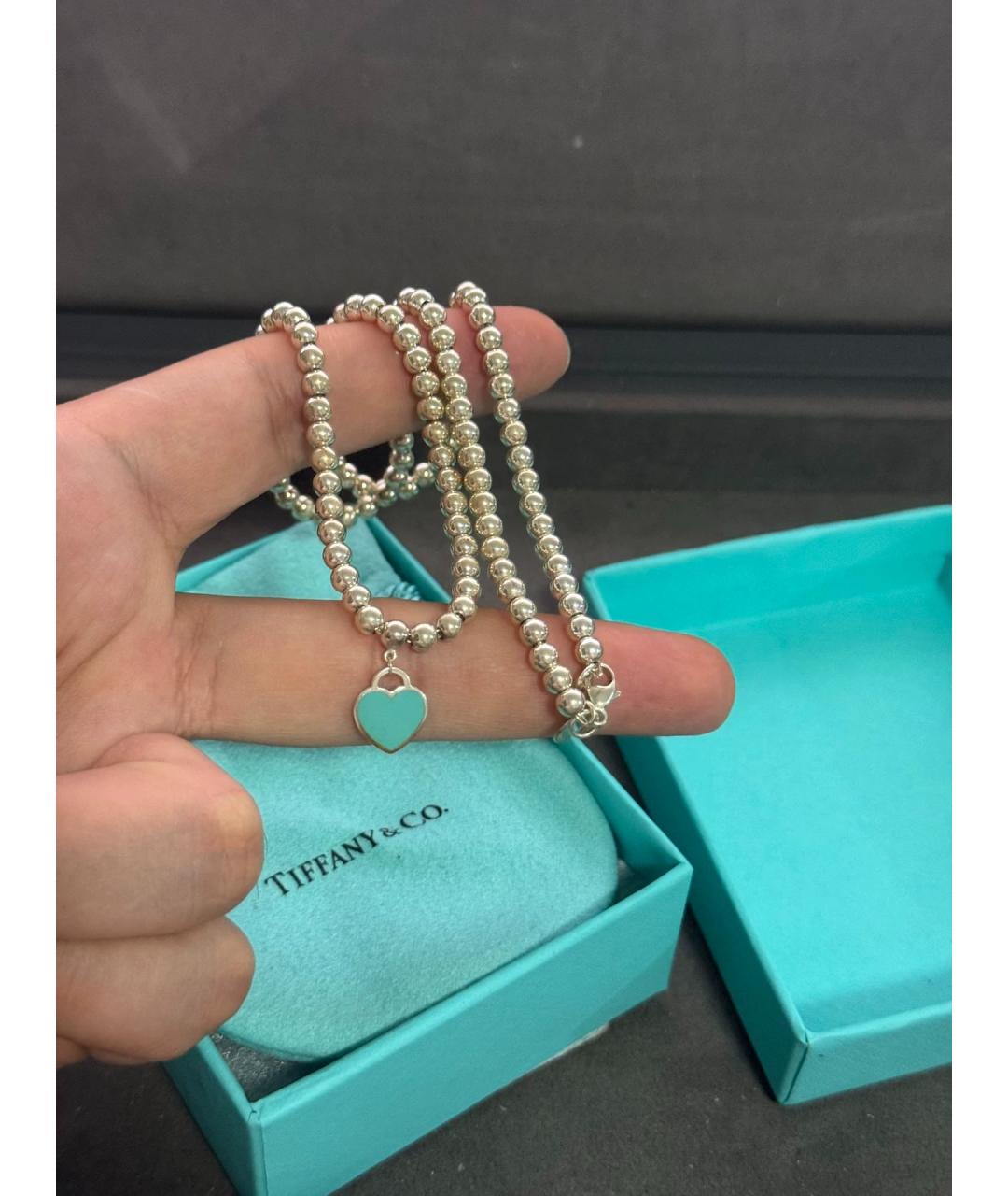 TIFFANY&CO Голубой серебряный кулон, фото 6