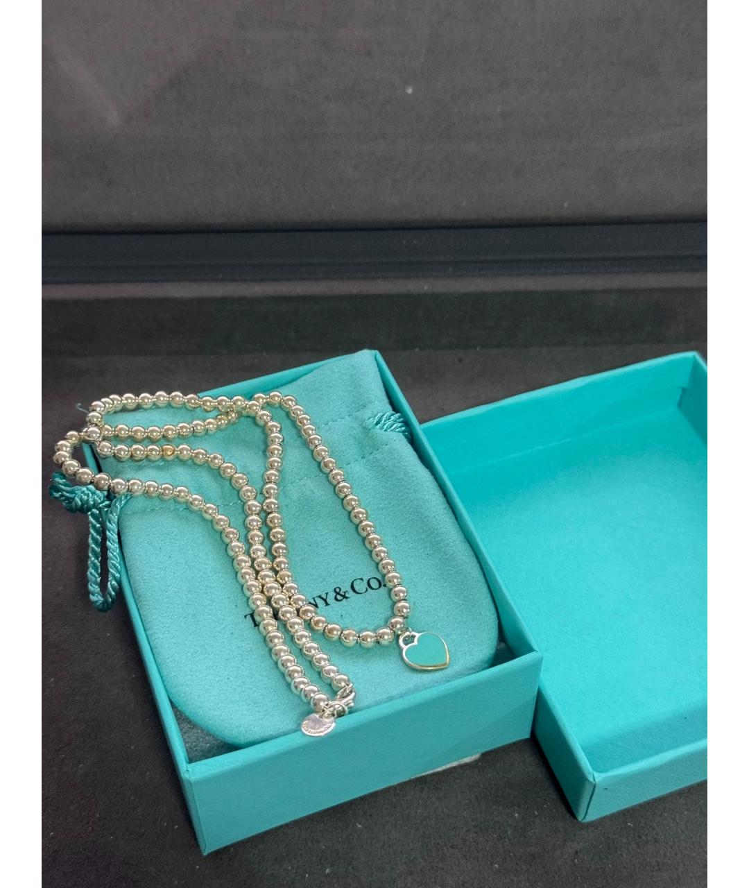 TIFFANY&CO Голубой серебряный кулон, фото 2