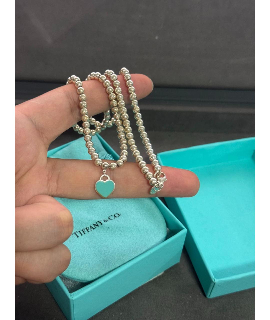 TIFFANY&CO Голубой серебряный кулон, фото 7
