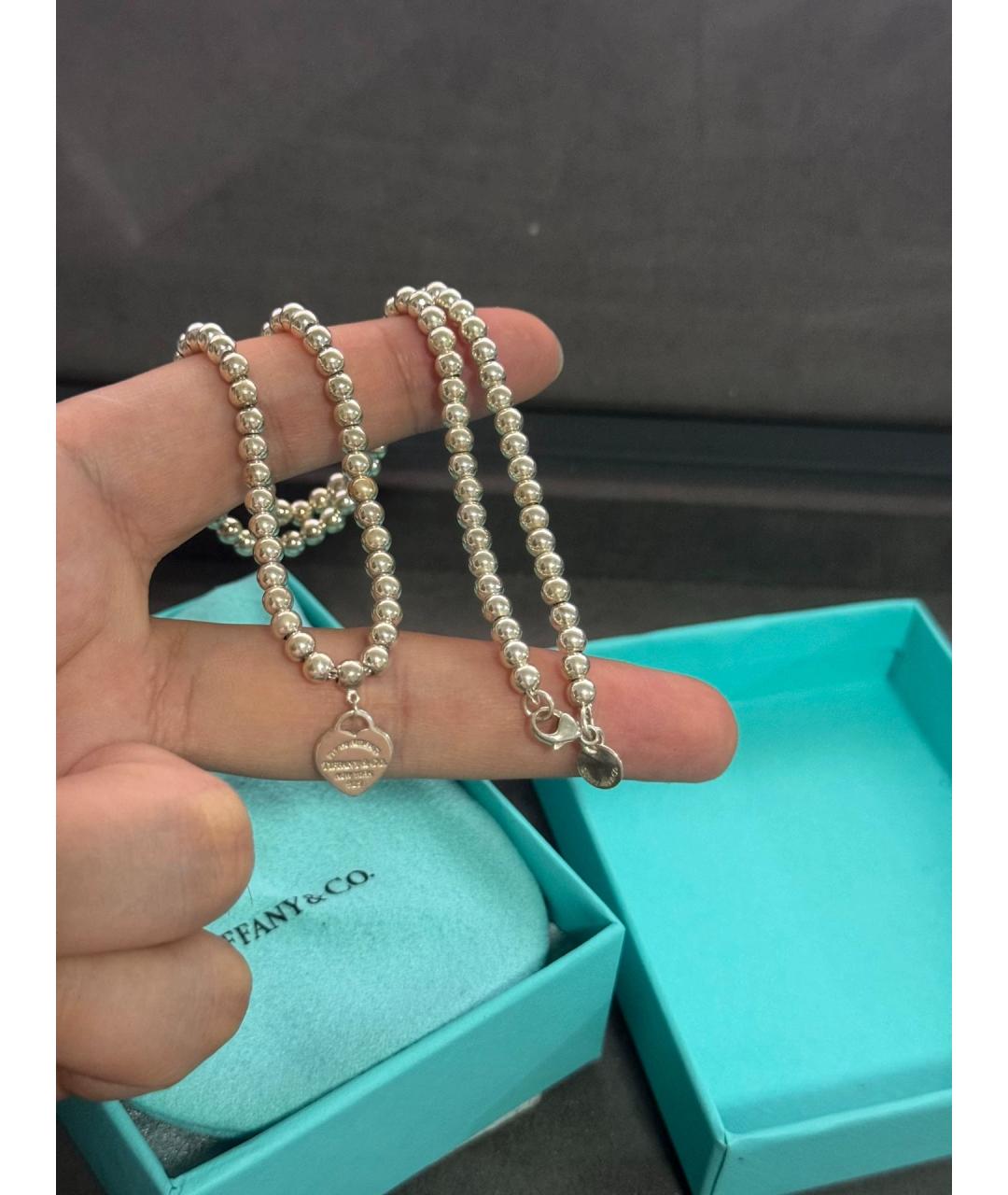 TIFFANY&CO Голубой серебряный кулон, фото 8