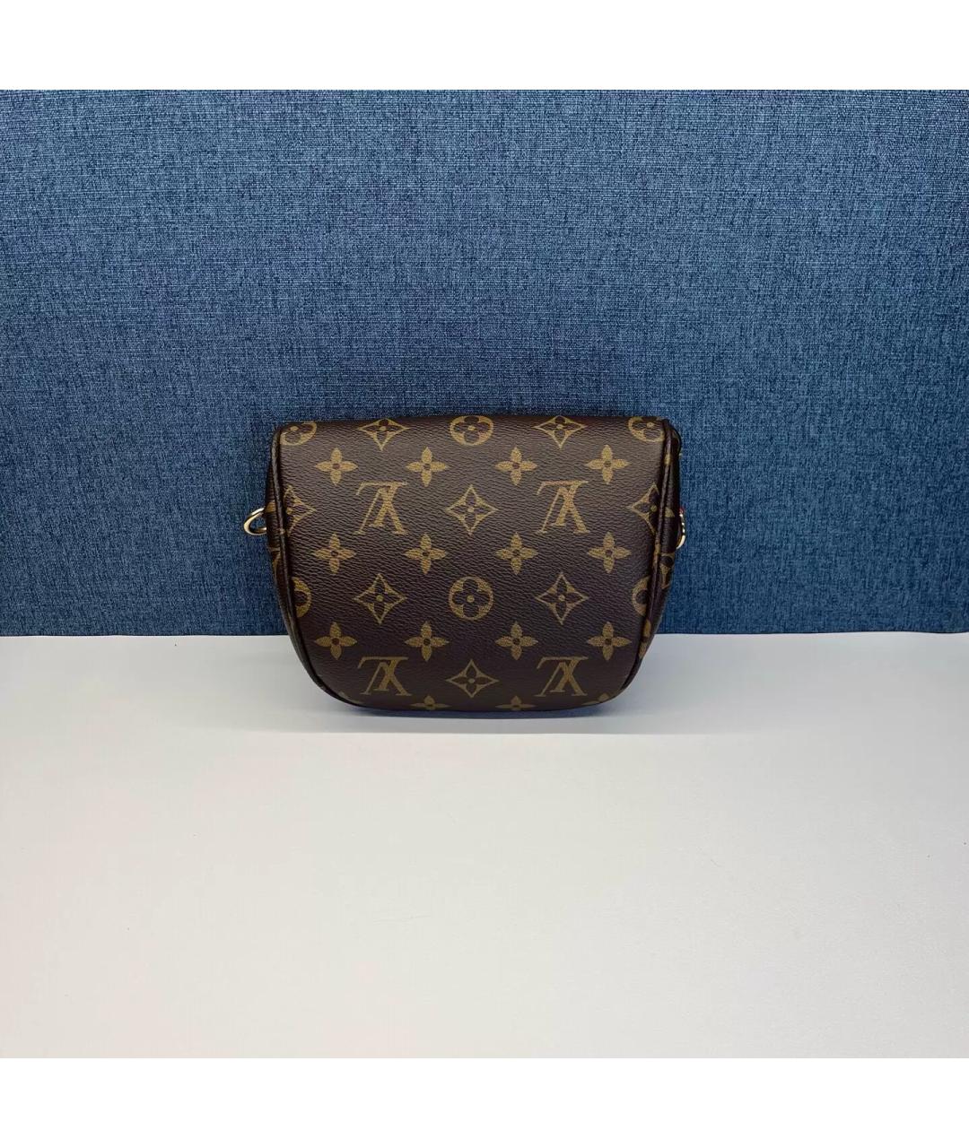 LOUIS VUITTON Коричневая кожаная поясная сумка, фото 4