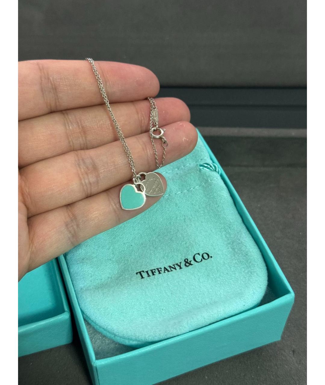 TIFFANY&CO Зеленый серебряный кулон, фото 5