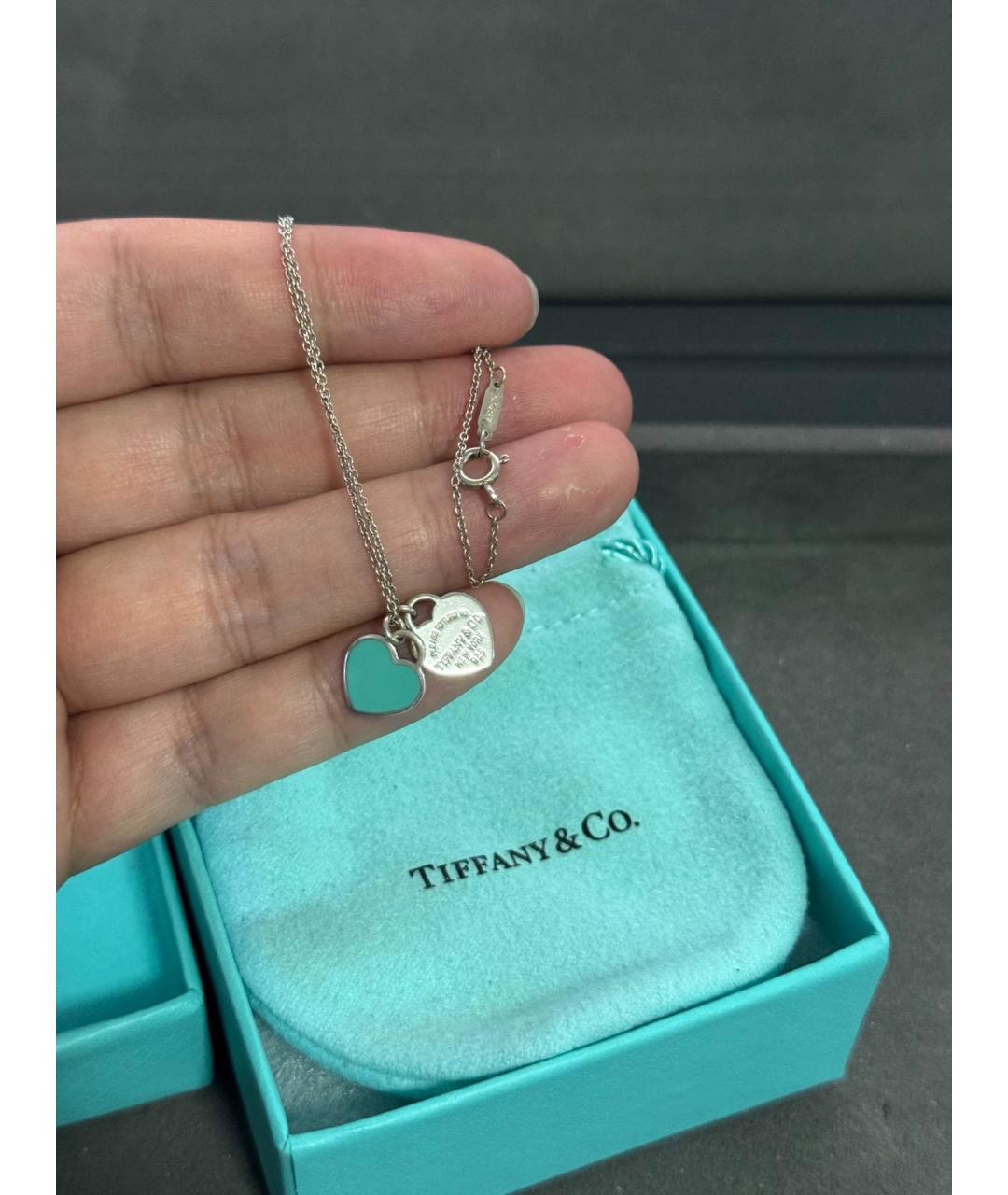 TIFFANY&CO Зеленый серебряный кулон, фото 3