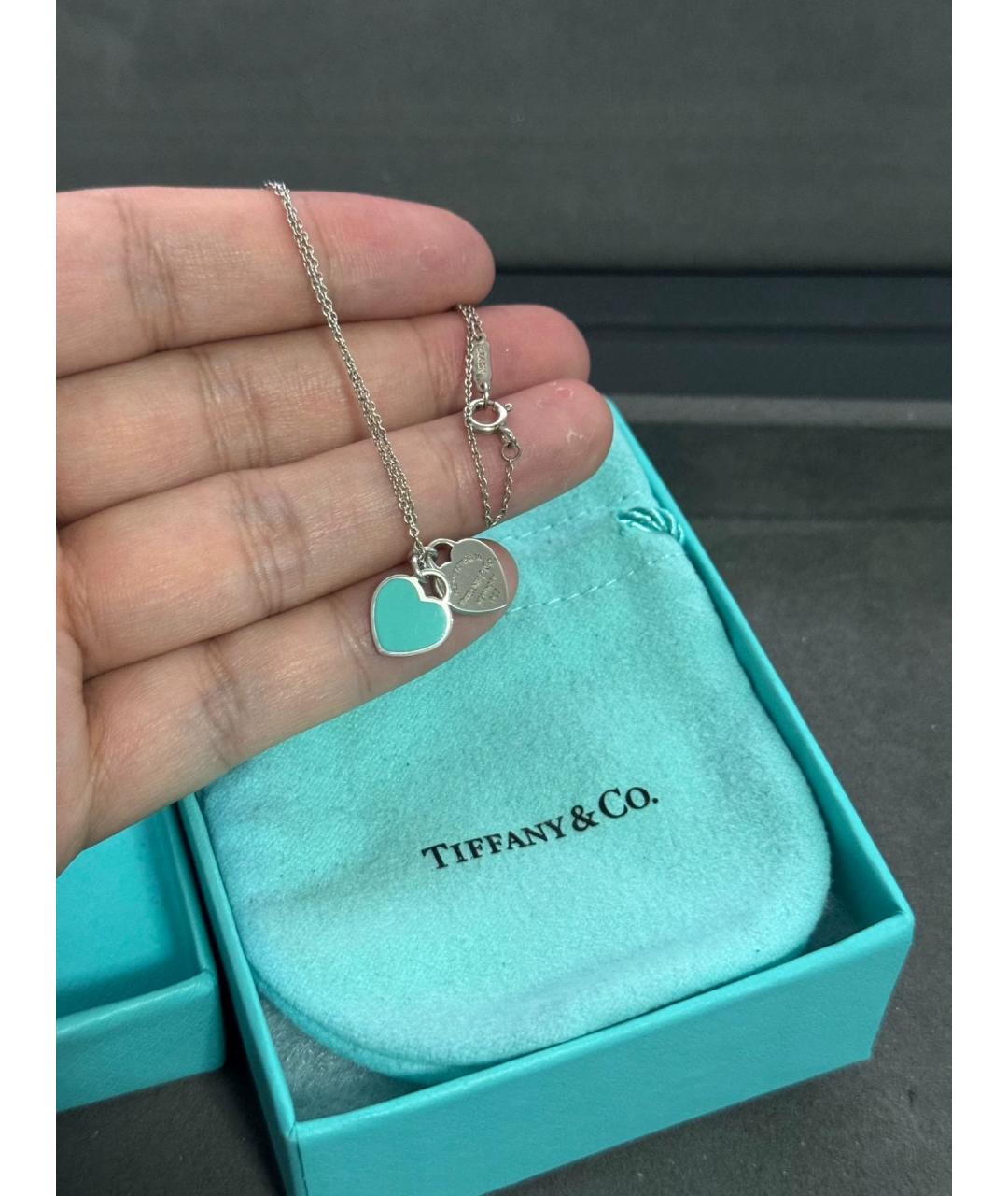 TIFFANY&CO Зеленый серебряный кулон, фото 4