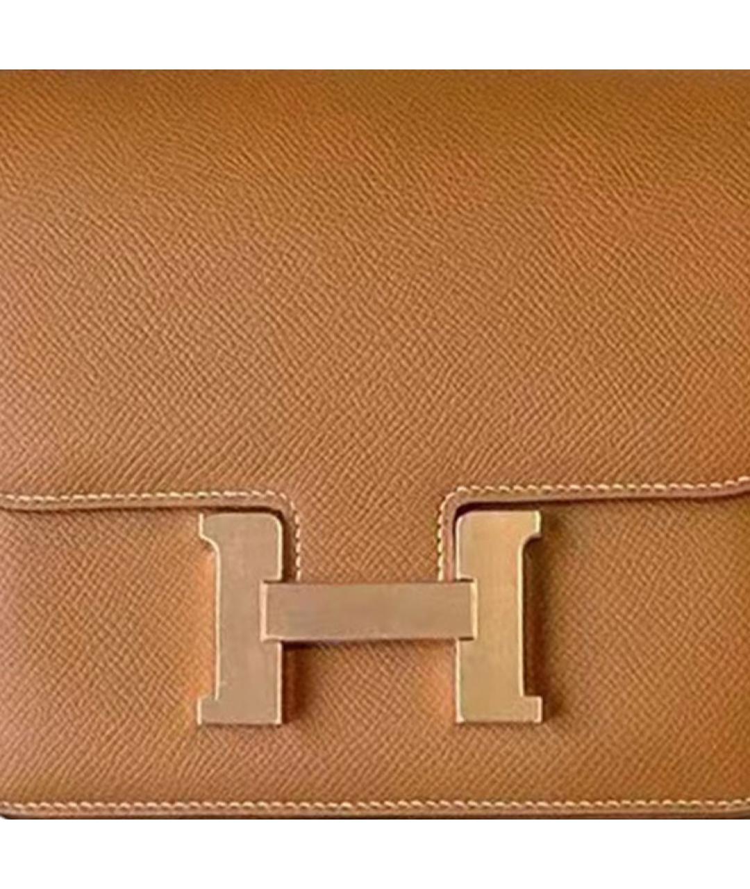 HERMES Коричневая кожаная сумка через плечо, фото 2