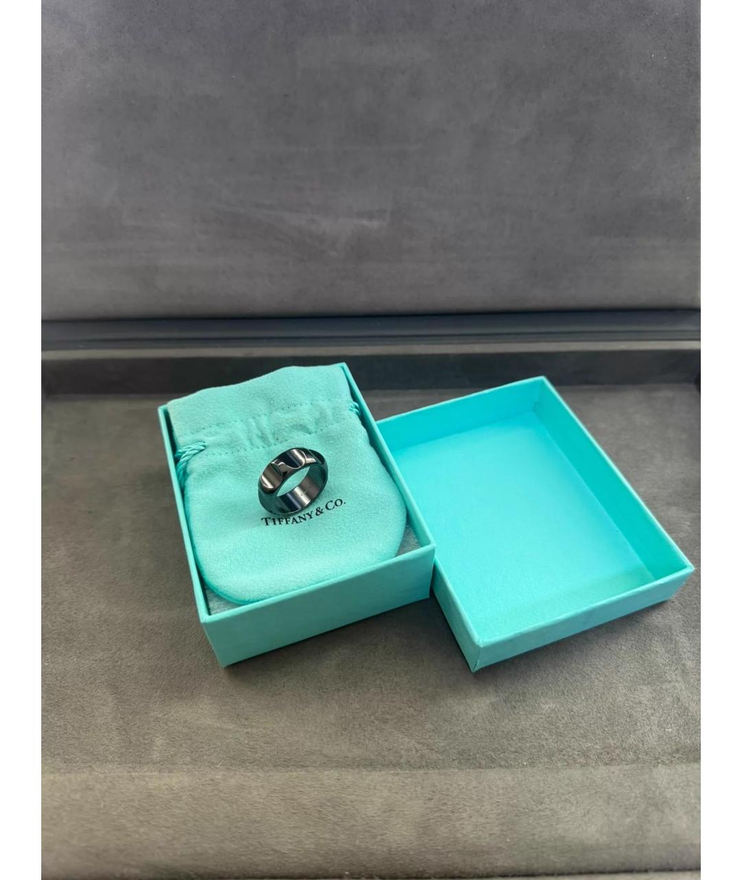 TIFFANY&CO Черное металлическое кольцо, фото 2