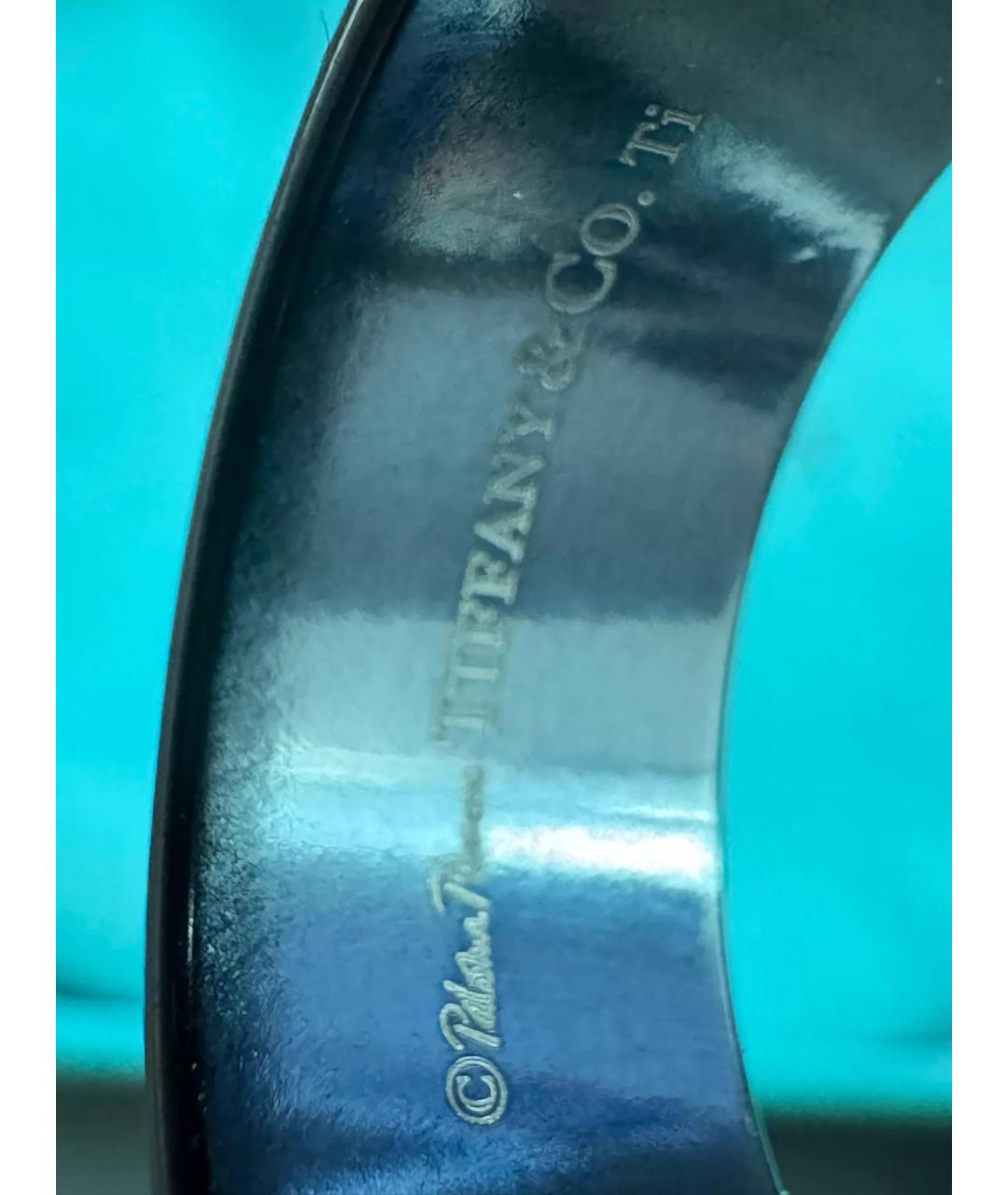 TIFFANY&CO Черное металлическое кольцо, фото 7