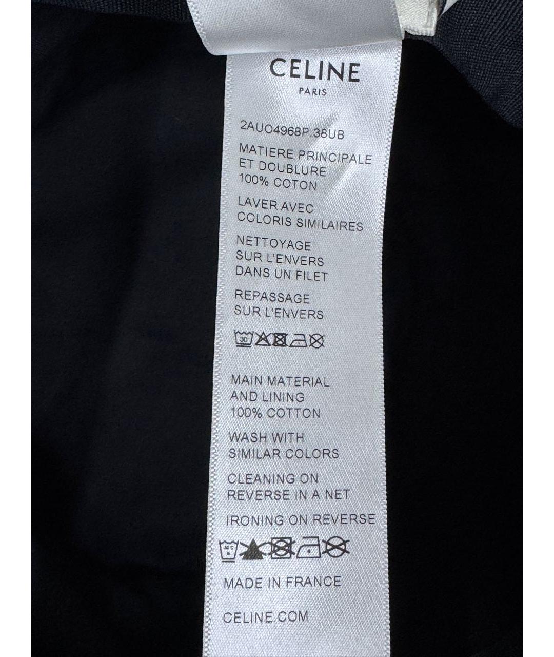 CELINE Черная хлопковая панама, фото 6