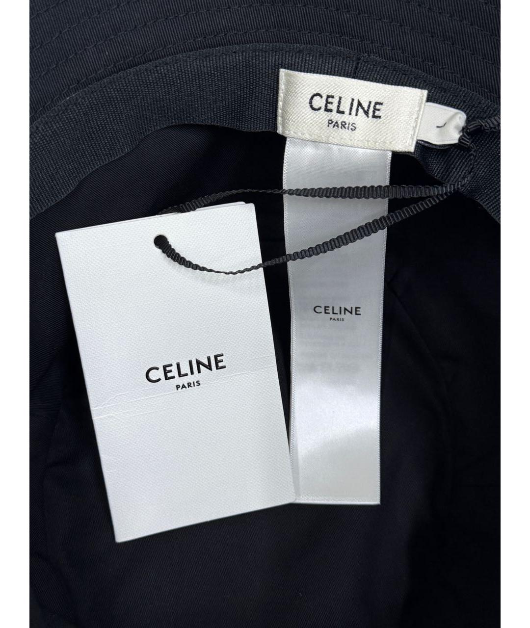 CELINE Черная хлопковая панама, фото 5