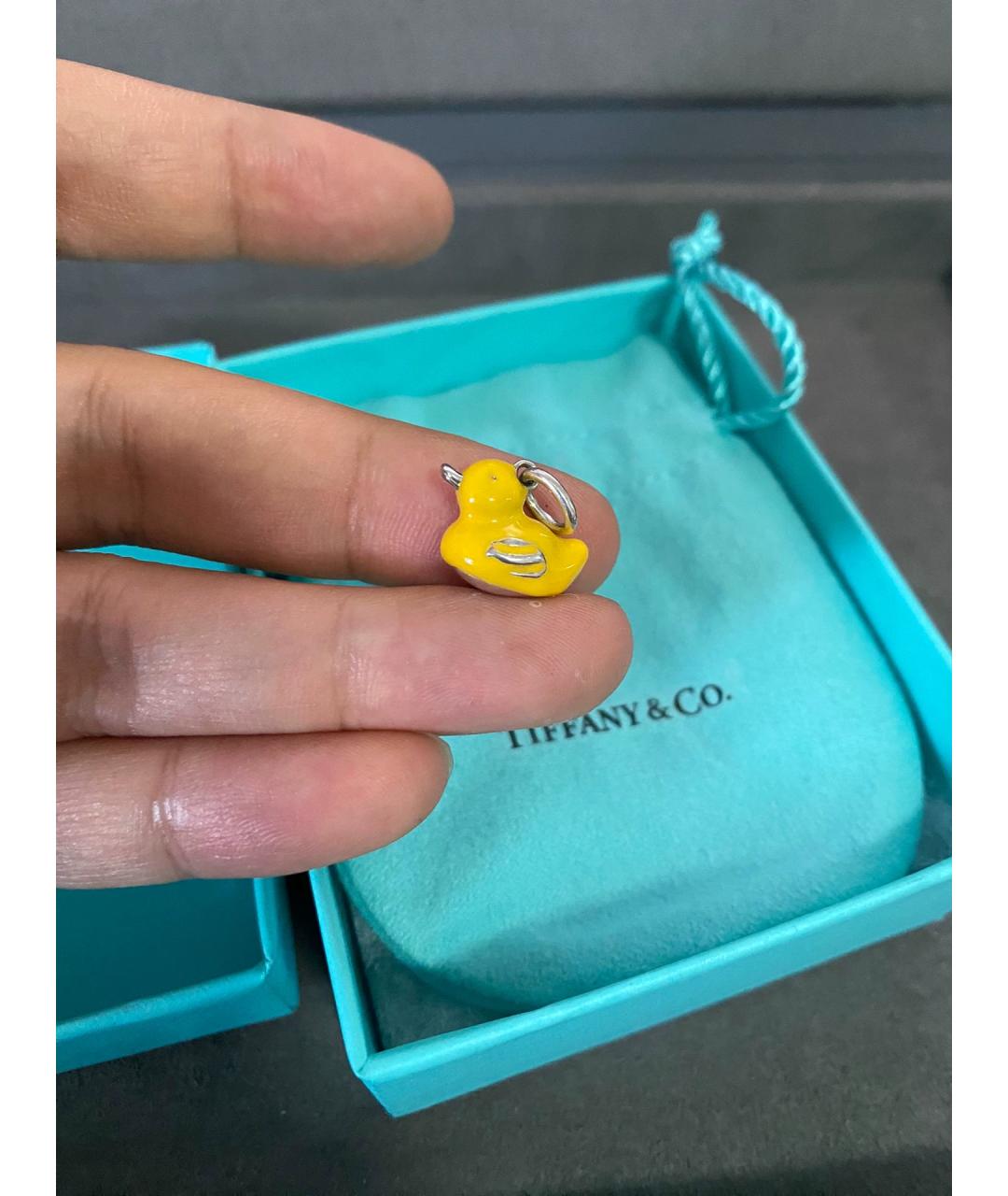 TIFFANY&CO Желтая серебряная подвеска, фото 5