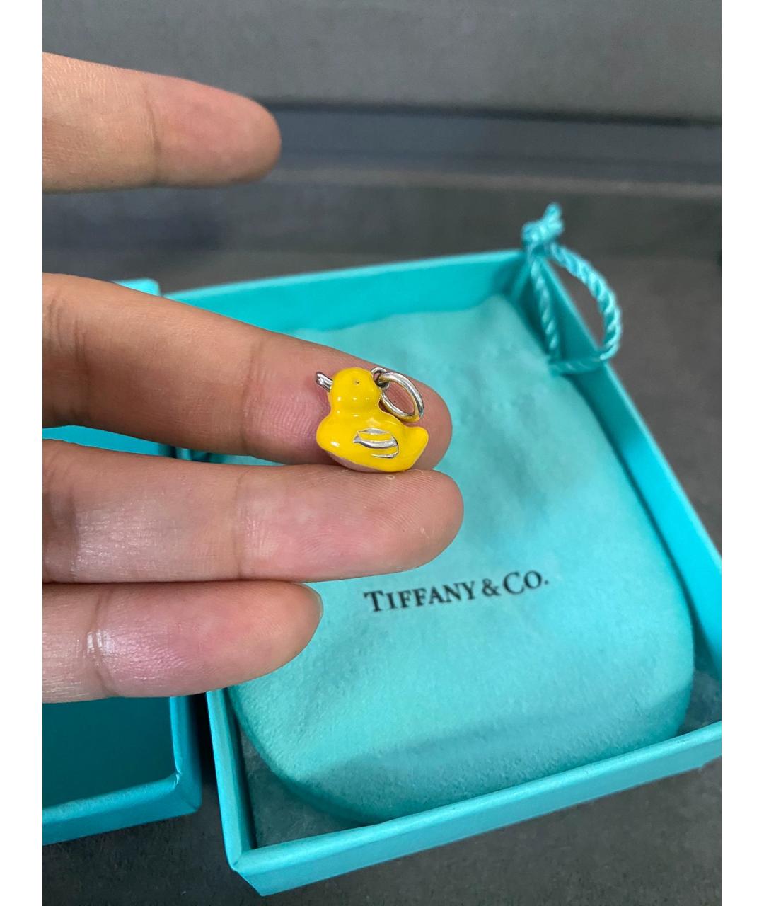 TIFFANY&CO Желтая серебряная подвеска, фото 4