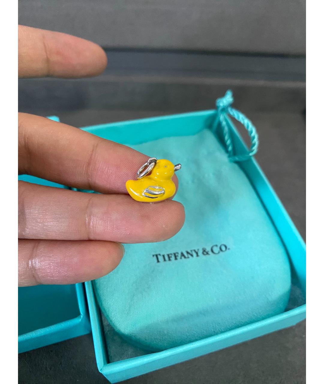 TIFFANY&CO Желтая серебряная подвеска, фото 8