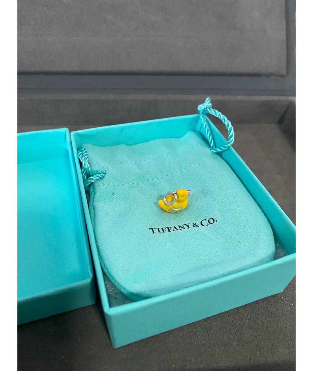 TIFFANY&CO Желтая серебряная подвеска, фото 2