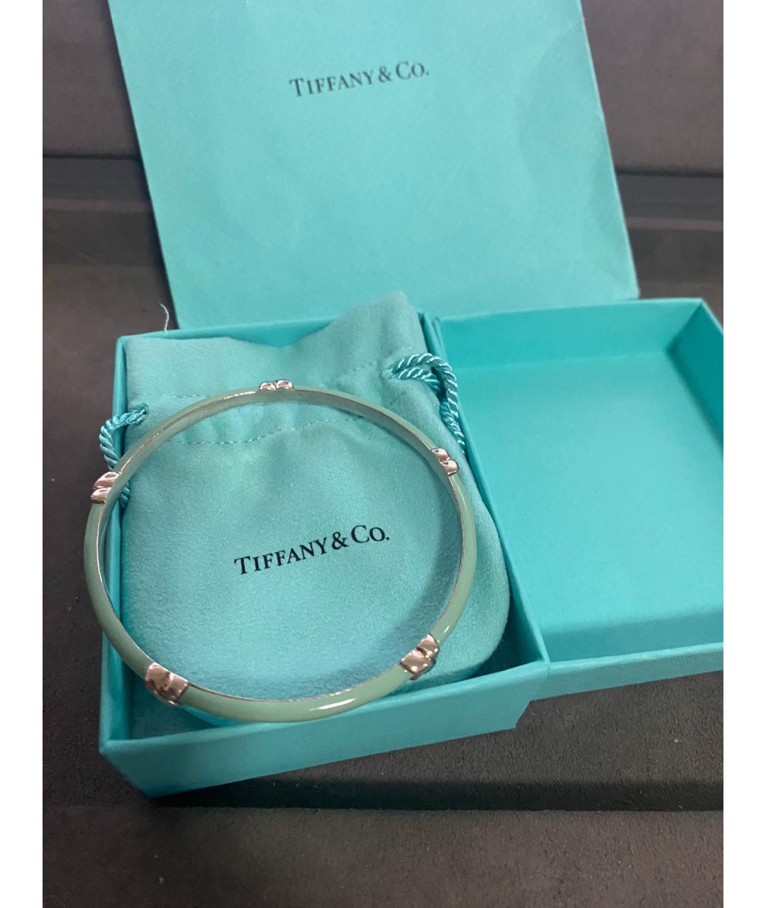 TIFFANY&CO Зеленый серебряный браслет, фото 9